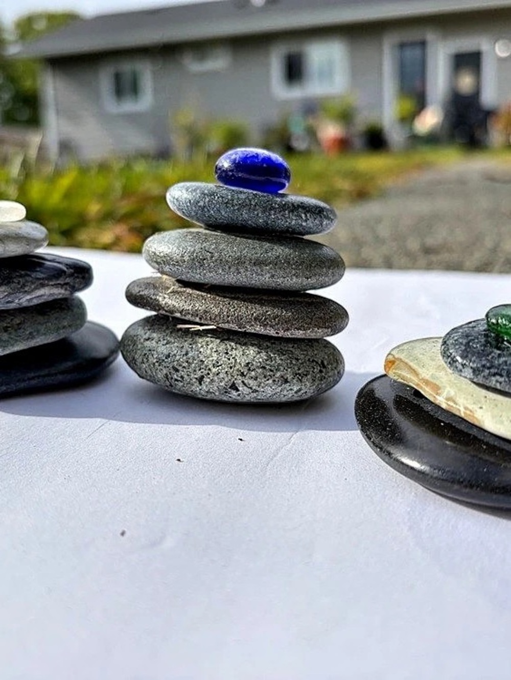 Stacked Stone Sculpture Decor(Cairns)/ small for plant and garden decor